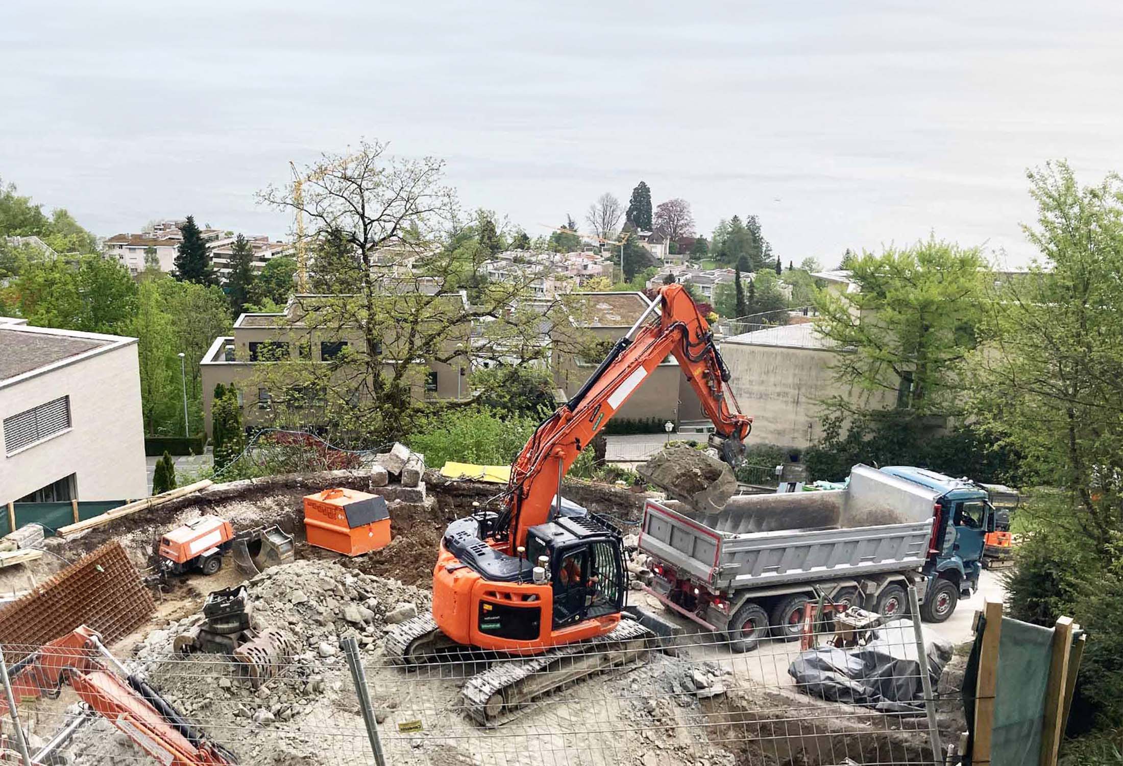 Zuhause in Zug Baustelle